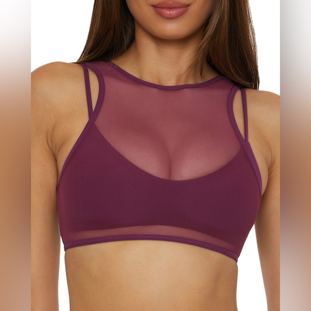 BECCA Purple Mesh Bikini Top